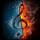 Musik 5d Diy Diamond Painting Diamant Malerei Set DP2544