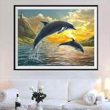 Delphin 5d Diy Diamond Painting Diamant Malerei Set DS55151083