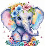 Elefant 5d Diy Diamond Painting Diamant Malerei Set FL8163