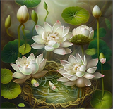 Lotus 5d Diy Diamond Painting Diamant Malerei Set MJ2632