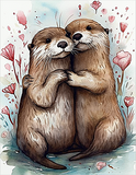 Otter 5d Diy Diamond Painting Diamant Malerei Set MJ2894