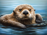 Otter 5d Diy Diamond Painting Diamant Malerei Set MJ2895