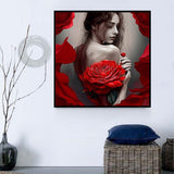 Frau 5d Diy Diamond Painting Diamant Malerei Set MJ3040