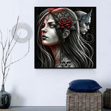 Frau 5d Diy Diamond Painting Diamant Malerei Set MJ3041