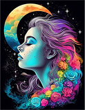 Frau 5d Diy Diamond Painting Diamant Malerei Set MJ3061