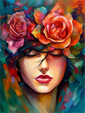 Frau 5d Diy Diamond Painting Diamant Malerei Set MJ3088