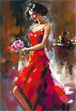 Frau 5d Diy Diamond Painting Diamant Malerei Set MJ3130
