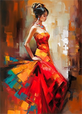 Frau 5d Diy Diamond Painting Diamant Malerei Set MJ3177