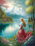 Frau 5d Diy Diamond Painting Diamant Malerei Set MJ3179