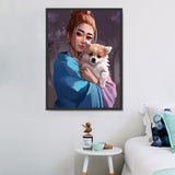 Tier und Mensch 5d Diy Diamond Painting Diamant Malerei Set MJ3216