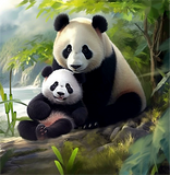 Panda 5d Diy Diamond Painting Diamant Malerei Set MJ8061