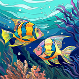 Fisch 5d Diy Diamond Painting Diamant Malerei Set MJ8107