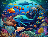 Fisch 5d Diy Diamond Painting Diamant Malerei Set MJ8123
