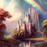 Schloss 5d Diy Diamond Painting Diamant Malerei Set MJ8365