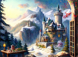 Schloss 5d Diy Diamond Painting Diamant Malerei Set MJ8389