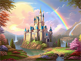Schloss 5d Diy Diamond Painting Diamant Malerei Set MJ8393
