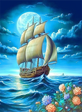 Boot 5d Diy Diamond Painting Diamant Malerei Set MJ8403