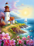 Leuchtturm 5d Diy Diamond Painting Diamant Malerei Set MJ8425