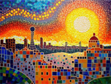 Stadt 5d Diy Diamond Painting Diamant Malerei Set MJ8636