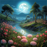 Natur 5d Diy Diamond Painting Diamant Malerei Set MJ8774
