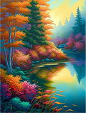 Natur 5d Diy Diamond Painting Diamant Malerei Set MJ8834
