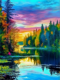 Natur 5d Diy Diamond Painting Diamant Malerei Set MJ8891