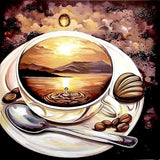 Kaffee 5d Diy Diamond Painting Diamant Malerei Set NB0129