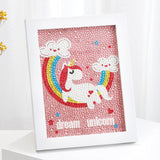 Einfach für Kinder Diamond Painting Kits Anfänger Kunsthandwerk mit Rahmen DP8004