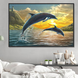 Delphin 5d Diy Diamond Painting Diamant Malerei Set DS55151083