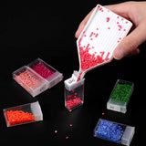 64 Grids 5D Diamond Painting Box Aufbewahrungsbehälter Diamond mit 200 Etikettenaufklebern DT9001