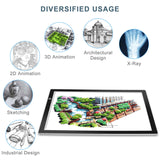 Tragbare Tracing LED Copy Board Light Box Ultradünne einstellbare USB-Stromversorgung zum Zeichnen DT9004