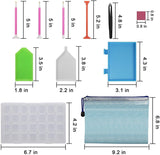 22 Stück 5D-Diamant-Malwerkzeuge und Zubehör-Kits DT9009