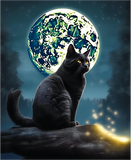 Katze 5d Diy Diamond Painting Diamant Malerei Set MJ1157