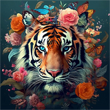 Tiger 5d Diy Diamond Painting Diamant Malerei Set MJ1190