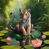 Tiger 5d Diy Diamond Painting Diamant Malerei Set MJ1205