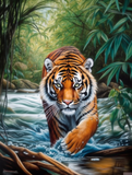 Tiger 5d Diy Diamond Painting Diamant Malerei Set MJ1236