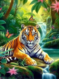 Tiger 5d Diy Diamond Painting Diamant Malerei Set MJ1241