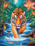 Tiger 5d Diy Diamond Painting Diamant Malerei Set MJ1255