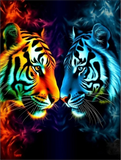 Tiger 5d Diy Diamond Painting Diamant Malerei Set MJ1283