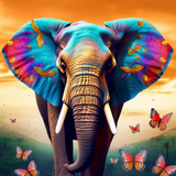 Elefant 5d Diy Diamond Painting Diamant Malerei Set MJ1297