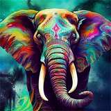 Elefant 5d Diy Diamond Painting Diamant Malerei Set MJ1299