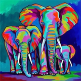 Elefant 5d Diy Diamond Painting Diamant Malerei Set MJ1304