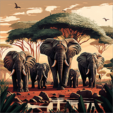 Elefant 5d Diy Diamond Painting Diamant Malerei Set MJ1305