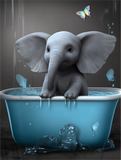 Elefant 5d Diy Diamond Painting Diamant Malerei Set MJ1319