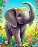 Elefant 5d Diy Diamond Painting Diamant Malerei Set MJ1325