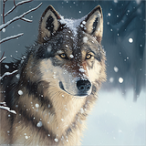 Wolf 5d Diy Diamond Painting Diamant Malerei Set MJ1398