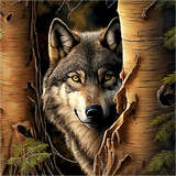 Wolf 5d Diy Diamond Painting Diamant Malerei Set MJ1399