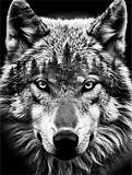 Wolf 5d Diy Diamond Painting Diamant Malerei Set MJ1417