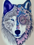 Wolf 5d Diy Diamond Painting Diamant Malerei Set MJ1451