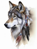 Wolf 5d Diy Diamond Painting Diamant Malerei Set MJ1453